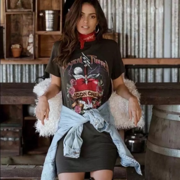 Mystical Thunder Moon Child Graphic Tee Dress - Picture 3 of 6